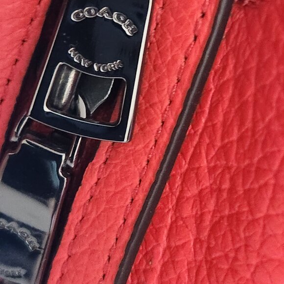 Like New Coach Mercer Red/Orange Leather Shoulder Bag - Picture 8 of 17